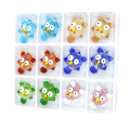 MC0066 Weihnachtslampwork Eulenglas Kunst mit verschiedenen Farben 12pcs / box